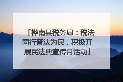 桦南县税务局：税法同行普法为民，积极开展民法典宣传月活动