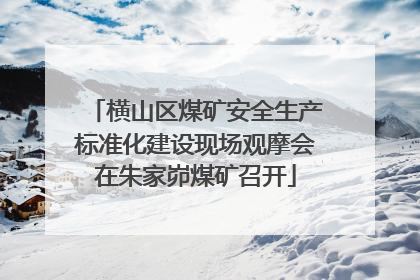 横山区煤矿安全生产标准化建设现场观摩会在朱家峁煤矿召开