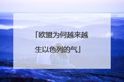 欧盟为何越来越生以色列的气