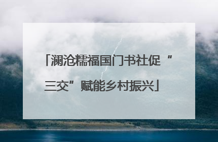 澜沧糯福国门书社促“三交”赋能乡村振兴