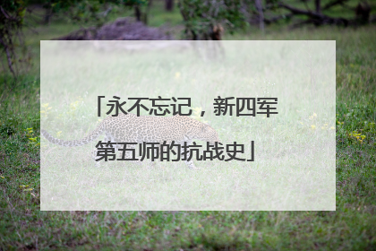 永不忘记，新四军第五师的抗战史