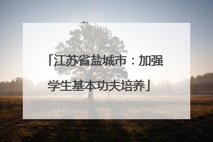 江苏省盐城市：加强学生基本功夫培养