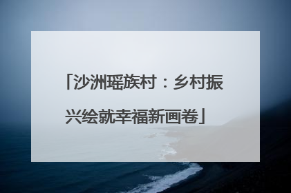 沙洲瑶族村：乡村振兴绘就幸福新画卷