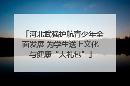 河北武强护航青少年全面发展 为学生送上文化与健康“大礼包”