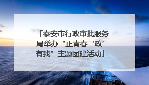 泰安市行政审批服务局举办“正青春‘政’有我”主题团建活动