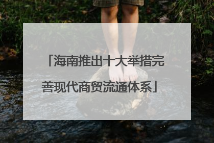 海南推出十大举措完善现代商贸流通体系