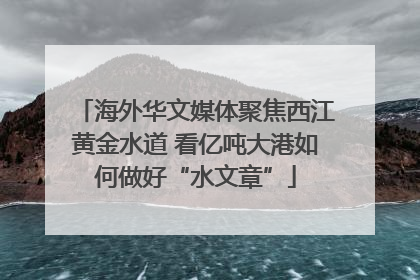 海外华文媒体聚焦西江黄金水道 看亿吨大港如何做好“水文章”
