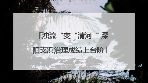 浊流“变“清河“ 溧阳支浜治理成绩上台阶