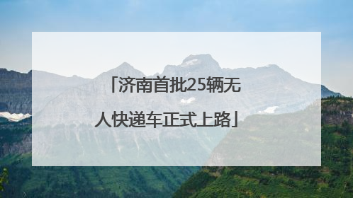 济南首批25辆无人快递车正式上路