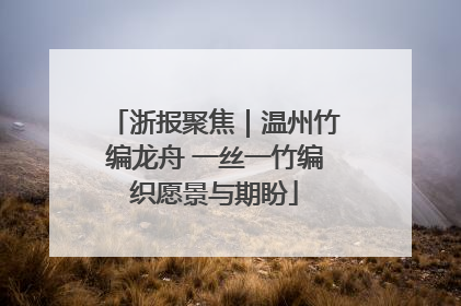 浙报聚焦｜温州竹编龙舟 一丝一竹编织愿景与期盼