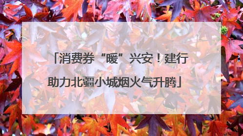 消费券“暖”兴安！建行助力北疆小城烟火气升腾