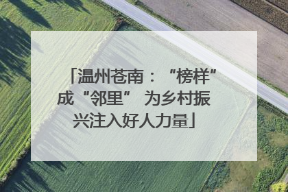 温州苍南：“榜样”成“邻里” 为乡村振兴注入好人力量