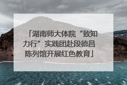 湖南师大体院“致知力行”实践团赴段德昌陈列馆开展红色教育
