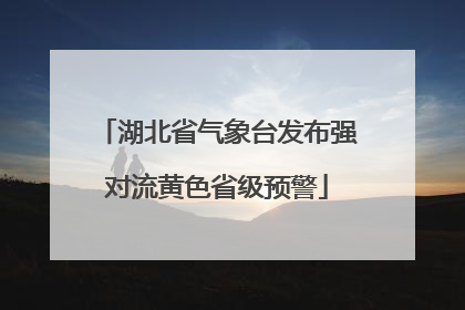 湖北省气象台发布强对流黄色省级预警