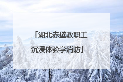 湖北赤壁教职工沉浸体验学消防
