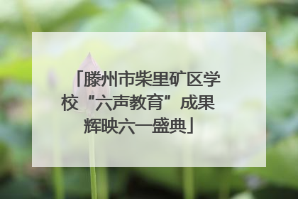 滕州市柴里矿区学校“六声教育”成果辉映六一盛典