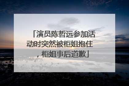 演员陈哲远参加活动时突然被柜姐抱住，柜姐事后道歉