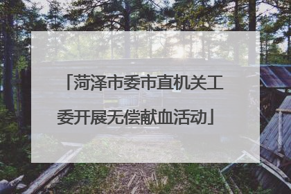 菏泽市委市直机关工委开展无偿献血活动