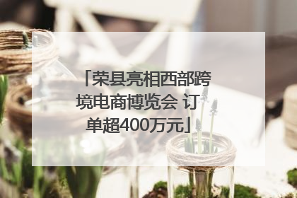 荣县亮相西部跨境电商博览会 订单超400万元