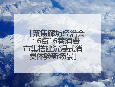 聚焦廊坊经洽会：6街16巷消费市集搭建沉浸式消费体验新场景