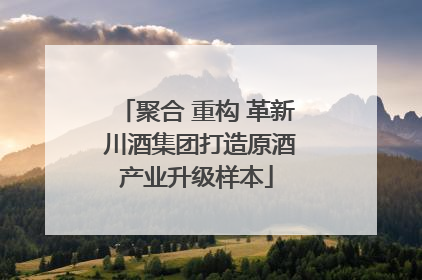 聚合 重构 革新 川酒集团打造原酒产业升级样本