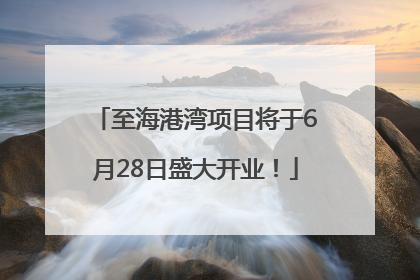 至海港湾项目将于6月28日盛大开业！