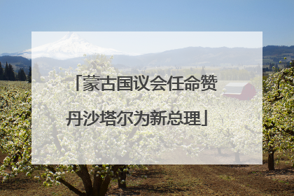 蒙古国议会任命赞丹沙塔尔为新总理