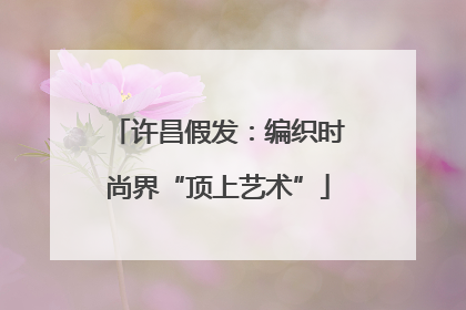 许昌假发：编织时尚界“顶上艺术”