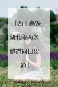 西十高铁湖北段两条隧道同日贯通