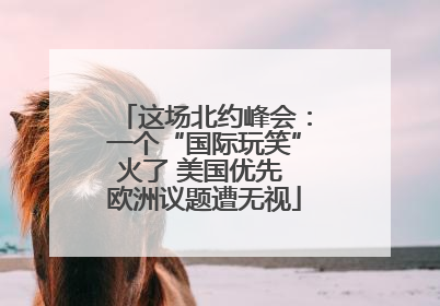 这场北约峰会：一个“国际玩笑”火了 美国优先 欧洲议题遭无视