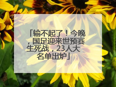 输不起了！今晚，国足迎来世预赛生死战，23人大名单出炉