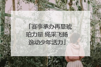 赛事承办再显琥珀力量 绳采飞扬逸动少年活力
