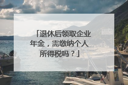 退休后领取企业年金，需缴纳个人所得税吗？