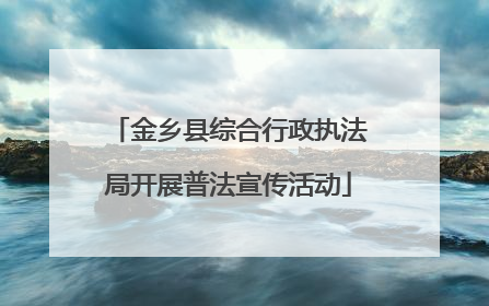 金乡县综合行政执法局开展普法宣传活动