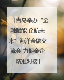 青岛举办“金融赋能 企航未来”海洋金融交流会 力促金企精准对接