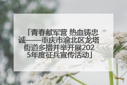 青春献军营 热血铸忠诚——重庆市渝北区龙塔街道多措并举开展2025年度征兵宣传活动