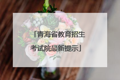 青海省教育招生考试院最新提示