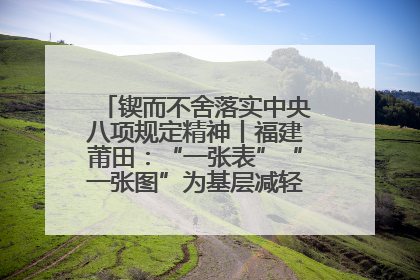 锲而不舍落实中央八项规定精神丨福建莆田：“一张表”“一张图”为基层减轻“数字负担”