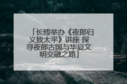 长博举办《夜郎归义致太平》讲座 探寻夜郎古国与华夏文明交融之路