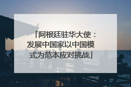 阿根廷驻华大使：发展中国家以中国模式为范本应对挑战