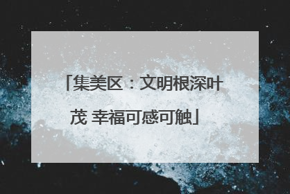 集美区：文明根深叶茂 幸福可感可触
