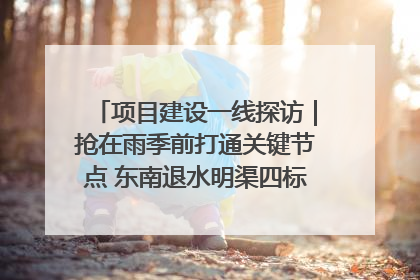 项目建设一线探访｜抢在雨季前打通关键节点 东南退水明渠四标段项目顺利完工