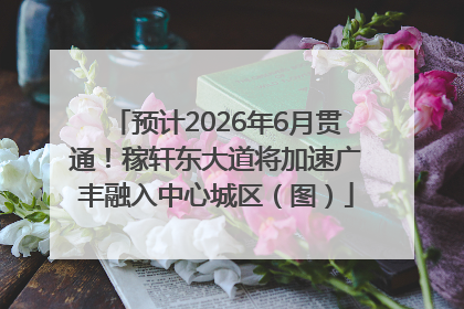 预计2026年6月贯通！稼轩东大道将加速广丰融入中心城区（图）