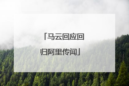 马云回应回归阿里传闻