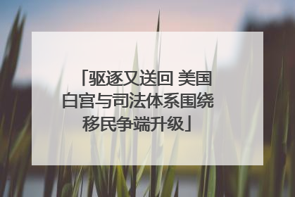 驱逐又送回 美国白宫与司法体系围绕移民争端升级