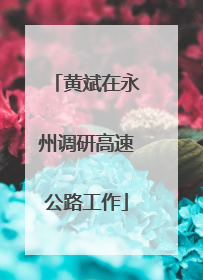 黄斌在永州调研高速公路工作