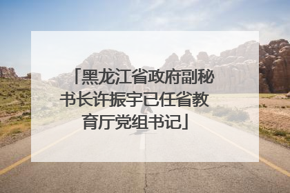 黑龙江省政府副秘书长许振宇已任省教育厅党组书记
