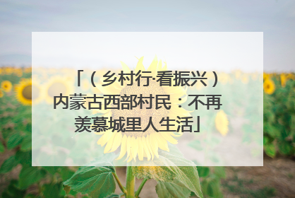 （乡村行·看振兴）内蒙古西部村民：不再羡慕城里人生活