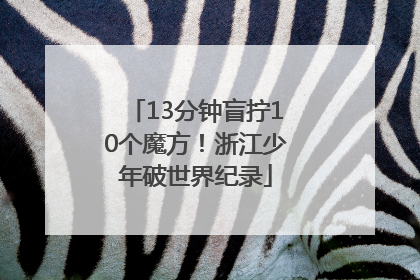 13分钟盲拧10个魔方！浙江少年破世界纪录