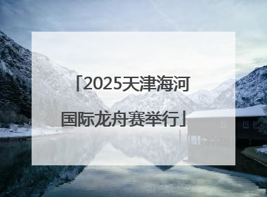 2025天津海河国际龙舟赛举行